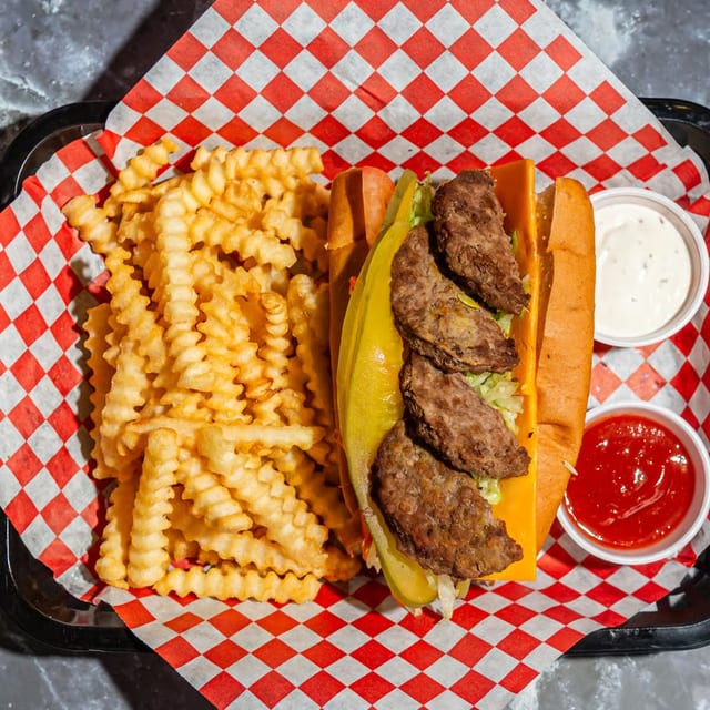 Hamburger and Fries.