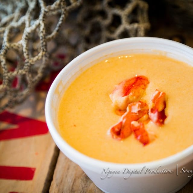Maine Lobster Bisque Soup.